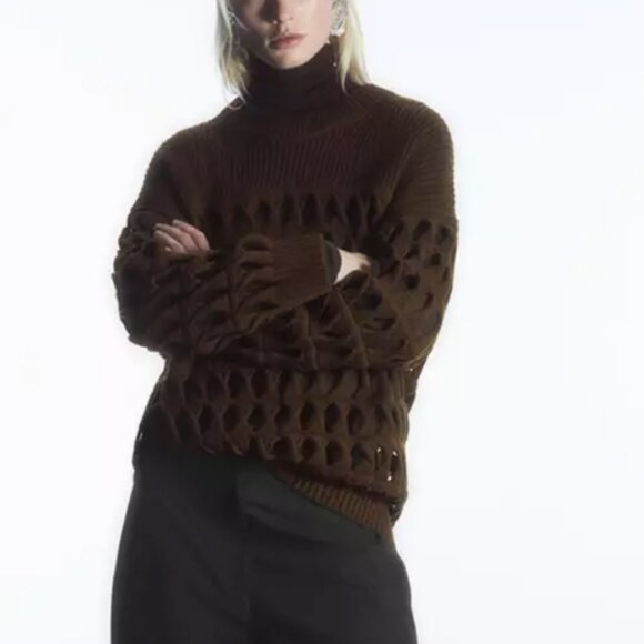 COS Open Knit Wool Sweater - Picture 7 of 11